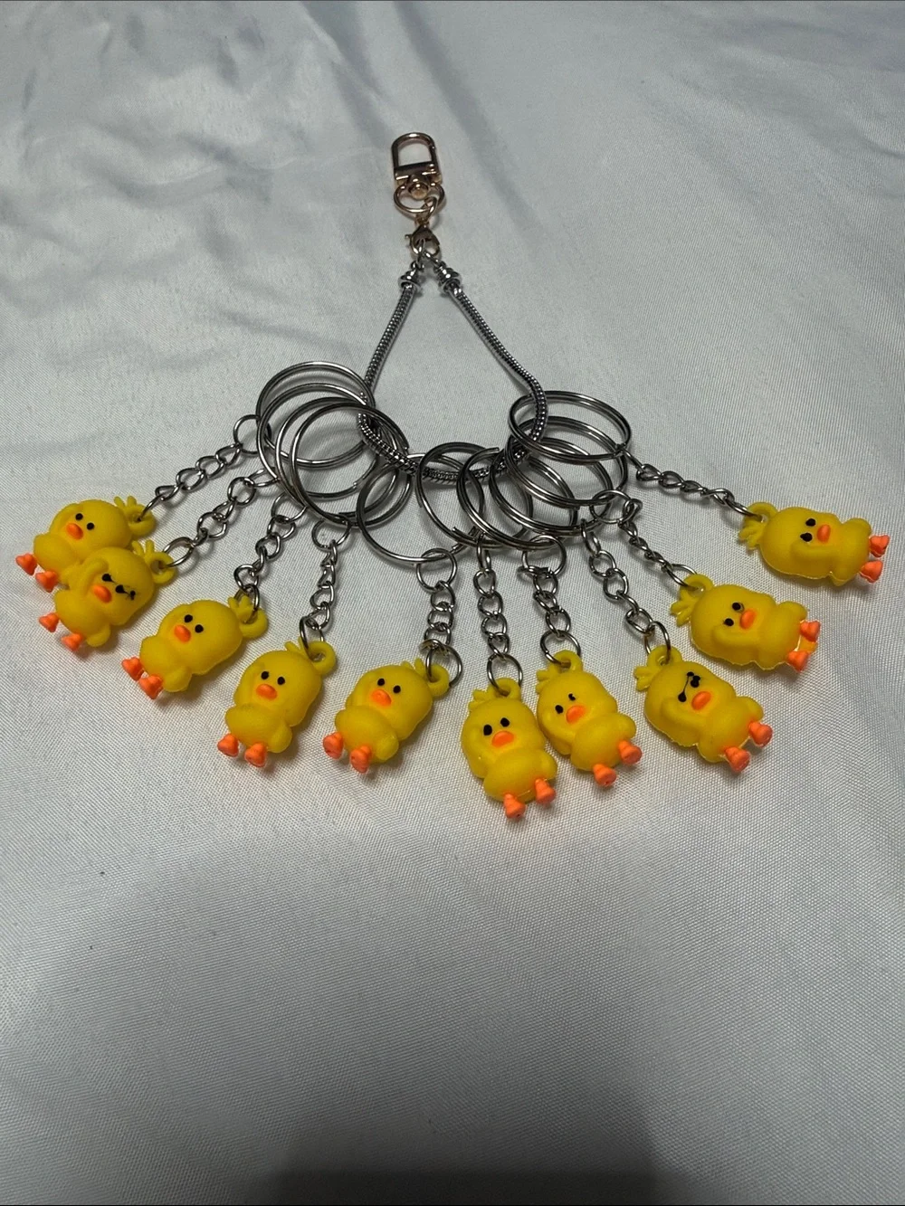Sets of 10 Cute Yellow Chick Keychain Set - 10-Pack